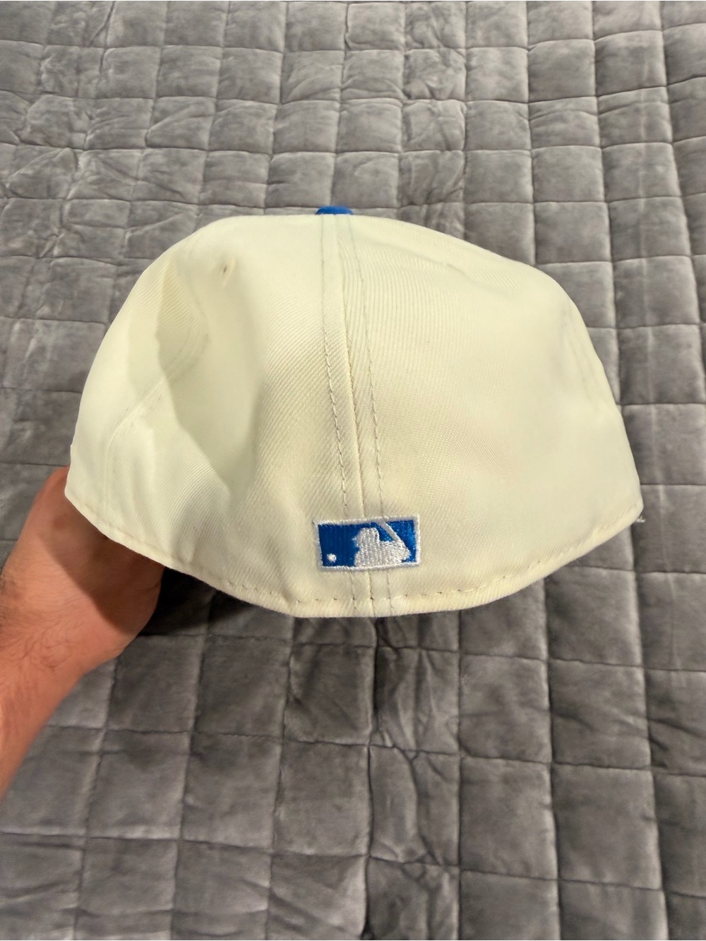 New Era 59FIFTY Fitted Cap - White, Black & Light Blue - Picture 5 of 7
